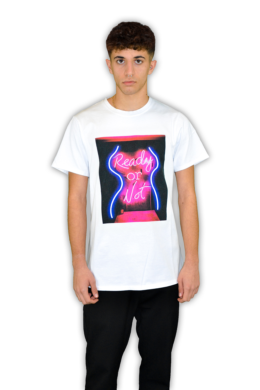 T-shirt neon ready or not - Lato A